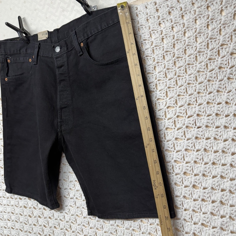 Levi's 501 Black Jean Denim Shorts Mens 38X 8"Inseam Button Fly NWT - Picture 8 of 12